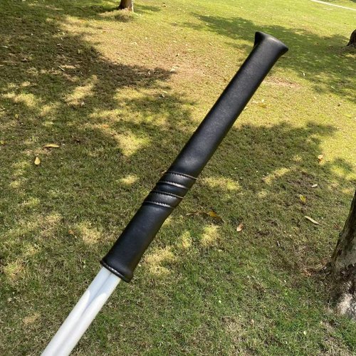 Classic Golf Alignment Stick Cover Headcover Holder 13in Hold at Least 2 Sticks - White, Light Blue, Black Soft Synthetic Leather Well Made (All Black)