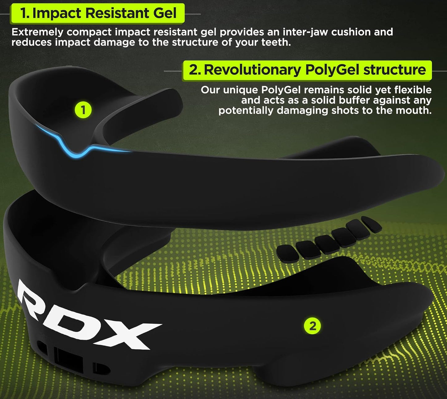 RDX Mouth Guard - Adult Boxing & MMA Gum Shield with Storage Case | Perfect for Contact Sports 12+
