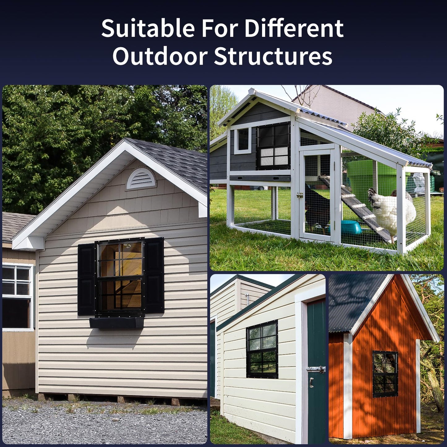 MHirmosy 2 Pcs Black Shed Windows 18" x 23" - Pro Series Thermal Break Frame Tempered Glass - Sliding Windows Windows for Tiny House, Workshop, Greenhouse, Garage