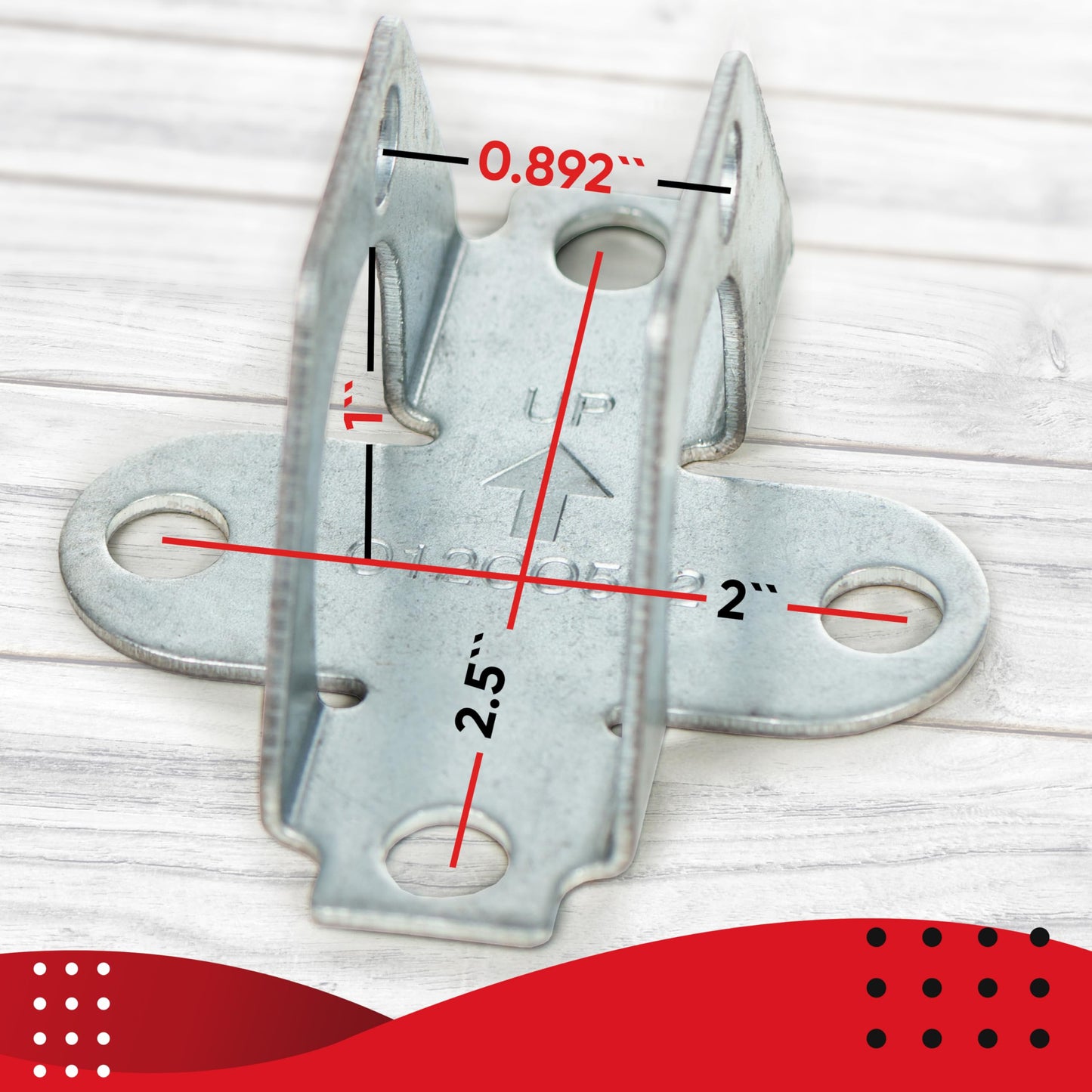 41A5047 Door Bracket for Garage Door Openers, Compatible with Chamberlain, Craftsman, LiftMaster Models, Pin, Clip & 4 Fasteners Included