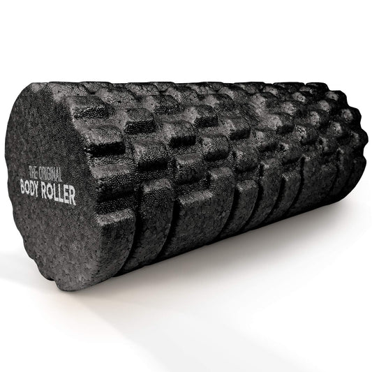 The Original Body Roller - High Density Foam Roller Massager for Deep Tissue Massage of The Back and Leg Muscles - Self Myofascial Release of Painful Trigger Point Muscle Adhesions - 17" Black