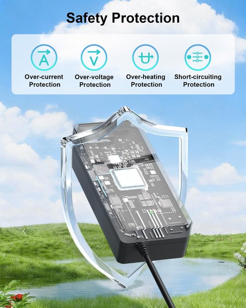 WUKUR 42V Charger for Jetson Electric Bike Compatible with Jetson Electric Scooter Bolt/Bolt Pro/Adventure/Metro/Journey/LX10/J5/J8 Bikes, for Jetson Eris Pro/Ora Pro/Racer/Rhythm Scooter Power Supply