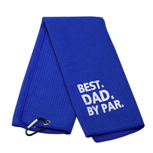 Embroidered Gift Best Dad by Par Golf Towel Golf Father Gift Papa Golf Towel