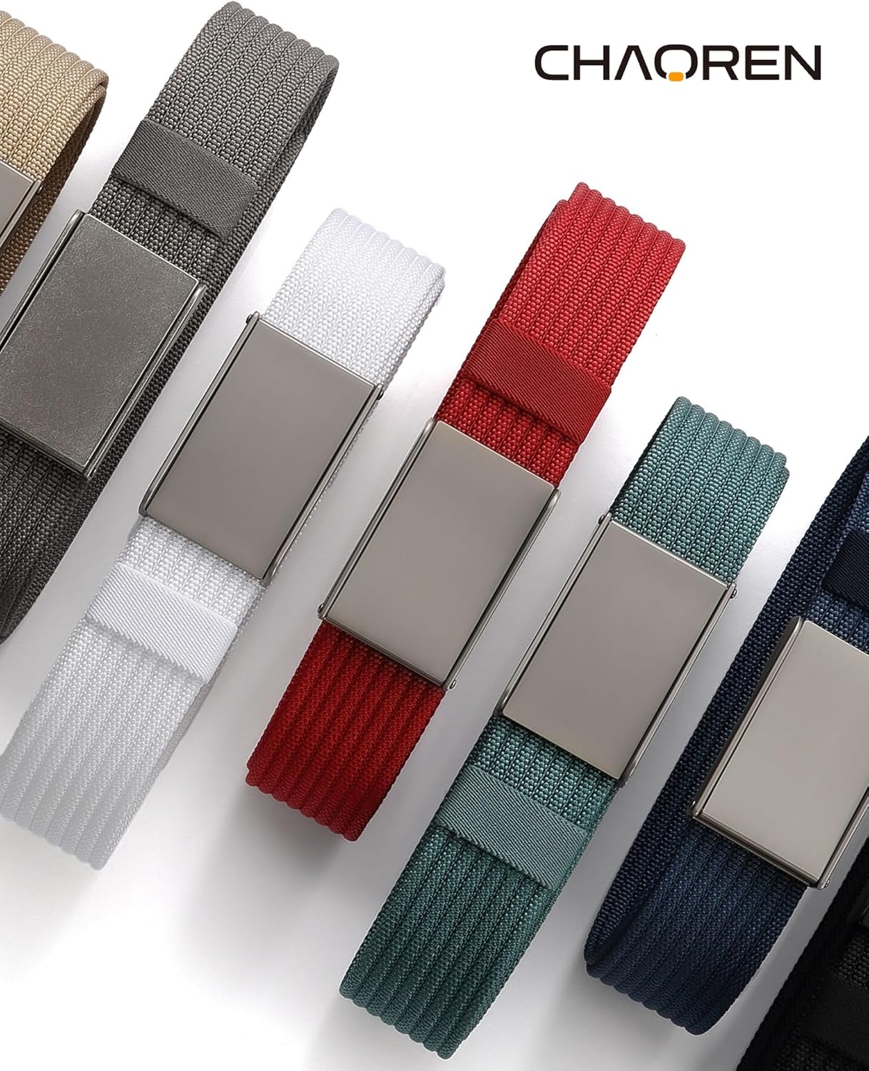 CHAOREN Men's Nylon Webbing Belt - 1.5" Quick Release Buckle for Casual & Military Use - Adjustable Fit