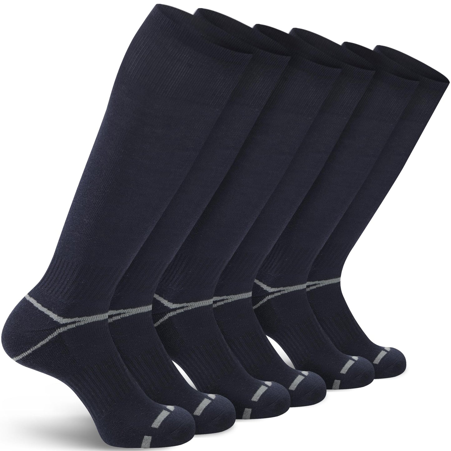 FYTUTESE 3 Pack Soccer Softball Baseball Socks Football Socks for Youth Men and Women Navy Blue Medium