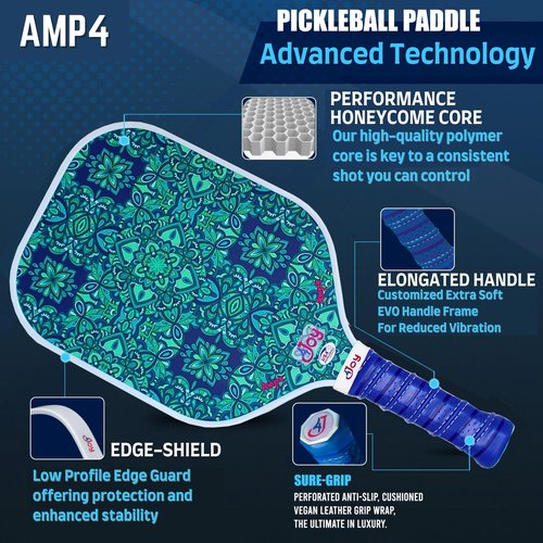 4Joy Pickleball Paddle Amp4 Series 14MM - Limited Edition Green Forest