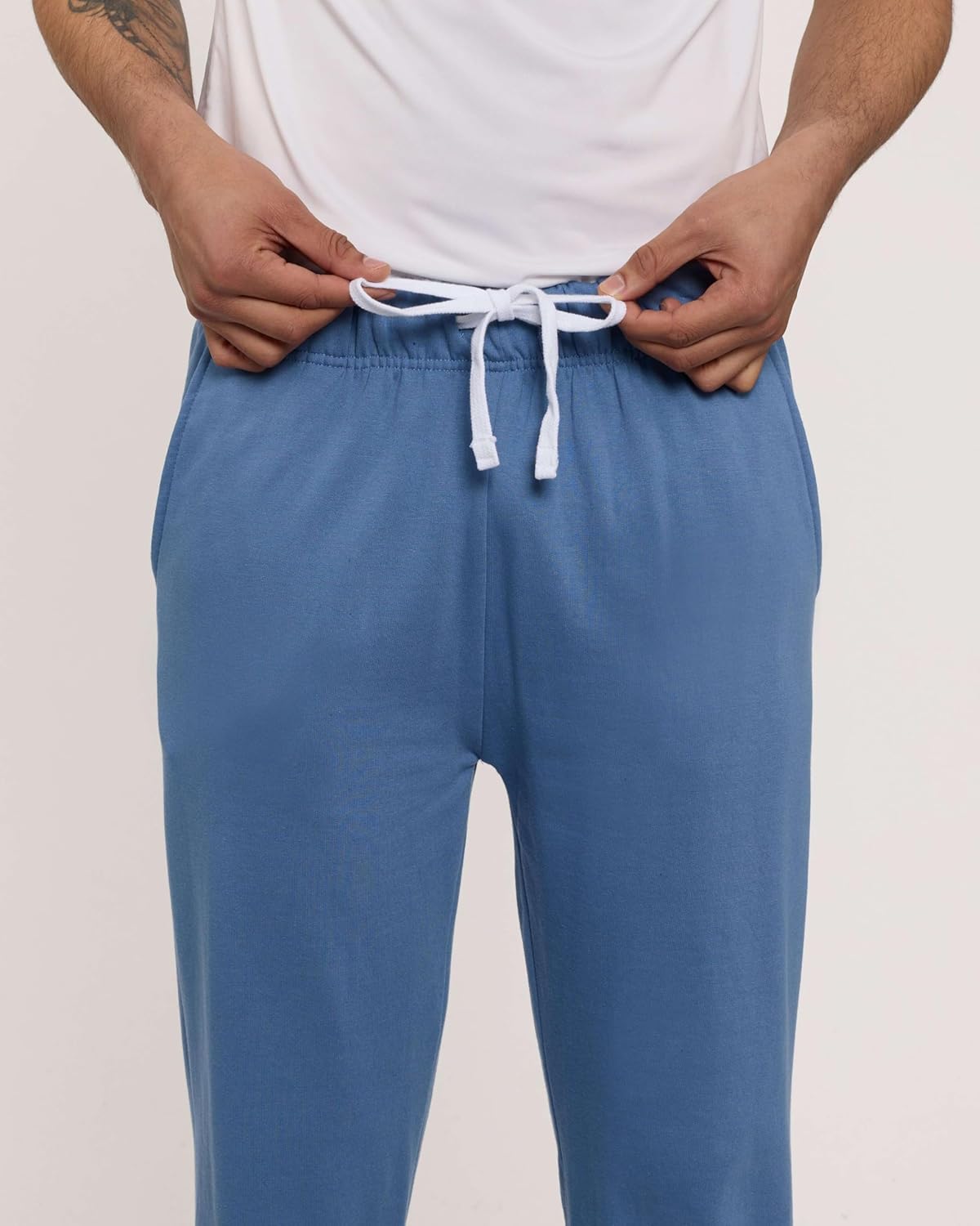 Real Essentials Men's Tech Fleece Sweatpants - 3 Pack, Open Bottom with Pockets | Big & Tall Sizes Available