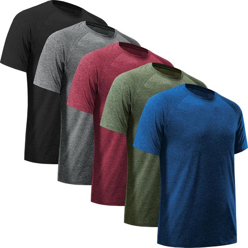 BVNSOZ Men's Athletic Workout Shirts - Moisture-Wicking Quick-Dry Gym Tees for Active Men