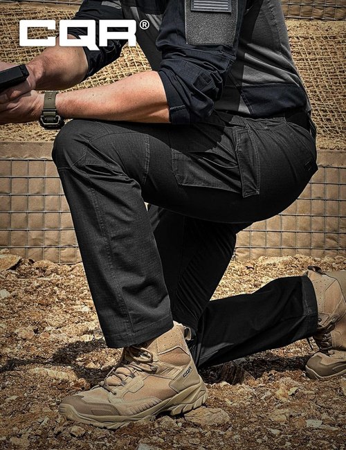 CQR Tactical Pants - Water-Resistant Ripstop Cargo Design for Lightweight EDC & Hiking | Men's Outdoor Apparel