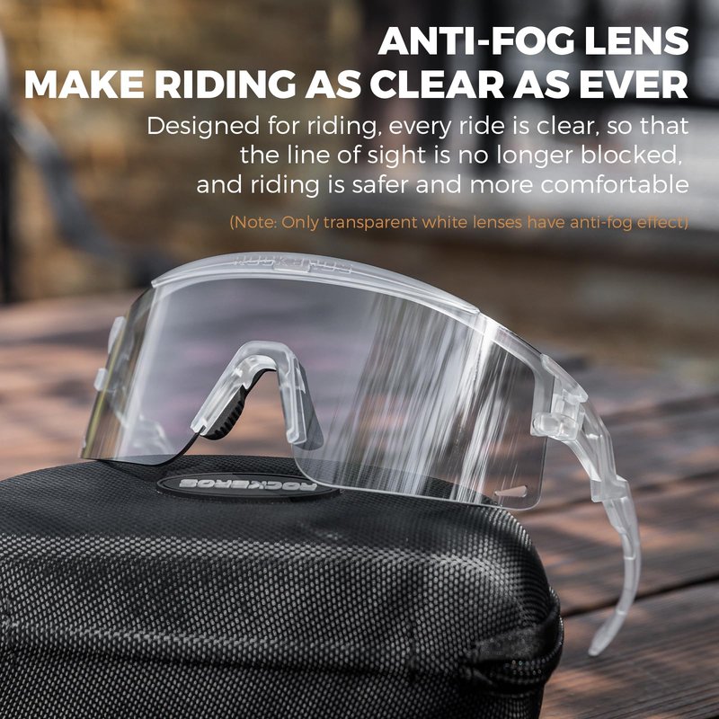 ROCKBROS Cycling Glasses Colour-changing UV Protection Against Wind and Sand Sports Glasses for Men Women Cycling Goggles