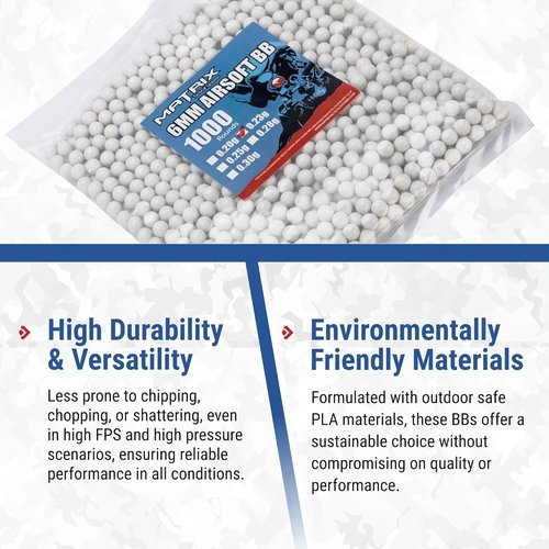 Matrix Airsoft - Match Grade 6mm Airsoft BBs for Precision Shooting | High Quality, 5000 Count