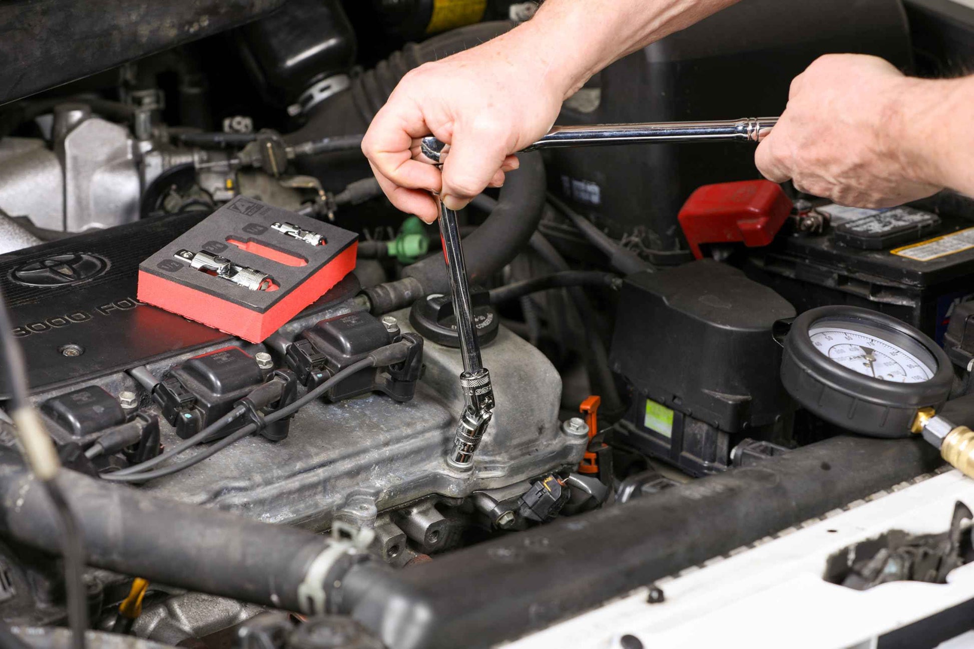 ARES 37001-3-Piece Universal Joint Socket Set - Includes 1/4-Inch, 3/8-Inch, and 1/2-Inch Drive U-Joints - EVA Foam Holder