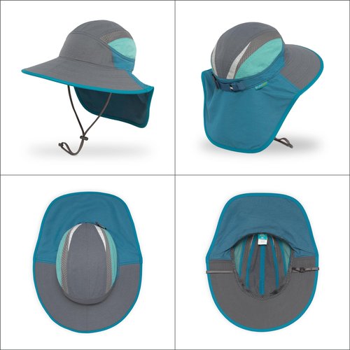 Sunday Afternoons Kids’ Ultra Adventure Hat, Toddler Sun Hat with Neck Flap, UPF 50+ Sun Protection, Outdoor Hats for Girls, Boys, Summer Hiking Hat, Charcoal Peaks, Medium