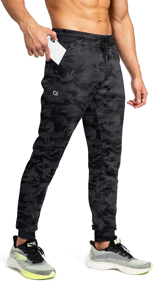G Gradual Men's Athletic Sweatpants - Zipper Pockets for Running & Training | Comfortable Joggers