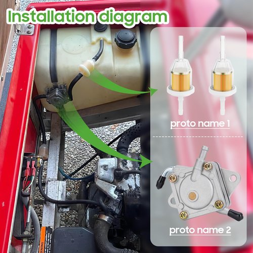 10L0L Golf Cart Fuel Pump Impulse Kit for Yamaha G8 G9 G14 G22 / DS/Precedent Gas Golf Cart with 290FE 350FE Kawasaki Engine, Replaces OEM 1014523, 1014524, JN6-F4410-00, JF2-24410-20