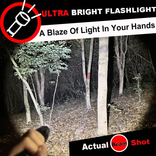 HinsGEAR 1 Mode Flashlights 6 Pack, Bright Zoomable LED Tactical Flashlight High Lumens, Water Resistant Portable Pocket Flash Light for Emergency, Camping Essentials, Gift - SL2000