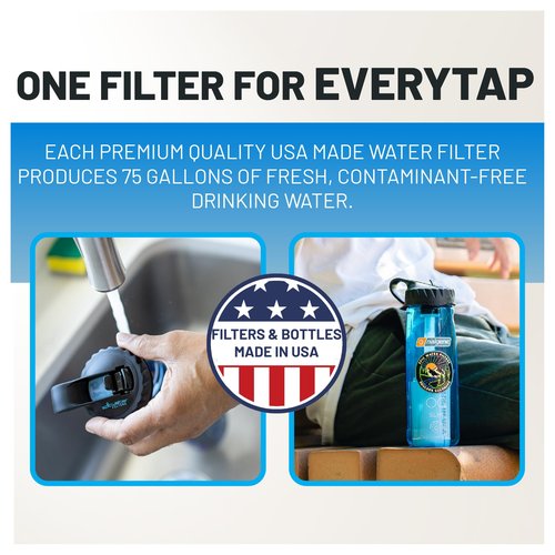 Epic EveryTap Bottle Filter Complete Filter | 1-Pack | 75 Gallon Total Life | 3-4 month Supply | Compatible with all Epic Water Bottles | Replaces Everyday and Outdoor (EveryTap)