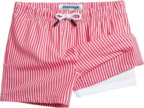 Maamgic Boys Swim Trunks - Compression Liner for Comfort | Toddler Stretch Swim Shorts