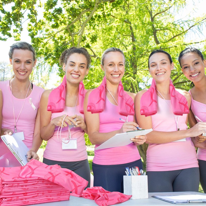Tradder 24 Pcs Breast Cancer Awareness Towels Pink Ribbon Sports Towels 11.8 x 19.7 Inch Pink Out Cheer Accessory for Breast Cancer Procession Fundraising Cheerleading Golf Football Towel(Trendy)