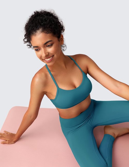 BAYDI Clouduxi Y-Back Sports Bra for Women - Padded Racerback Yoga Bra for A-C Cups