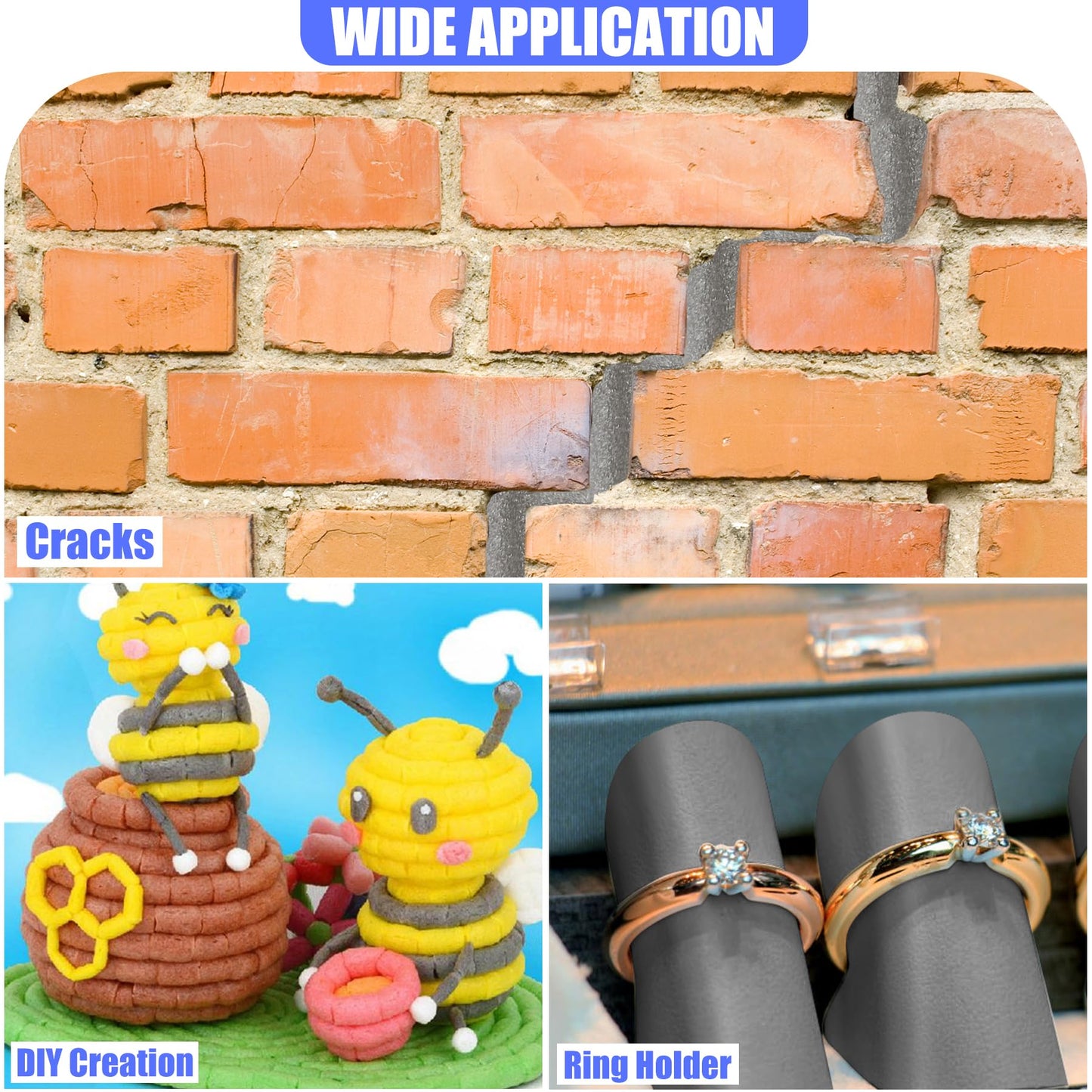 1/4" Diameter x 59' Length Backer Rod Caulk Saver Foam for Cement Caulk, Joints and Gaps and Driveway Crack (Dark Grey)