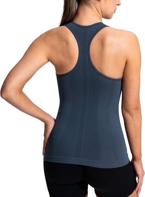 MathCat Racerback Tank Tops for Women - Seamless Padded Yoga & Running Camisole with Built-In Bra