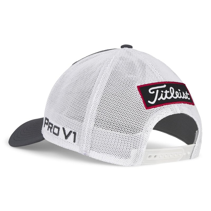 Titleist Tour Performance Mesh Golf Hat, Charcoal/White