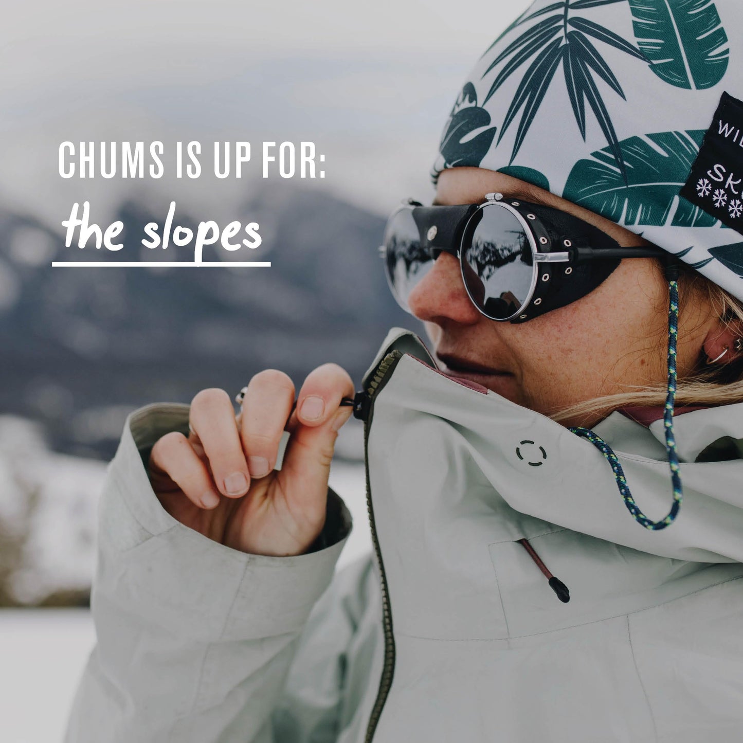 Chums Slip Fit Rope Glasses Retainer - Unisex Adjustable Eyewear Holder Sunglasses Strap (Black/Silver)