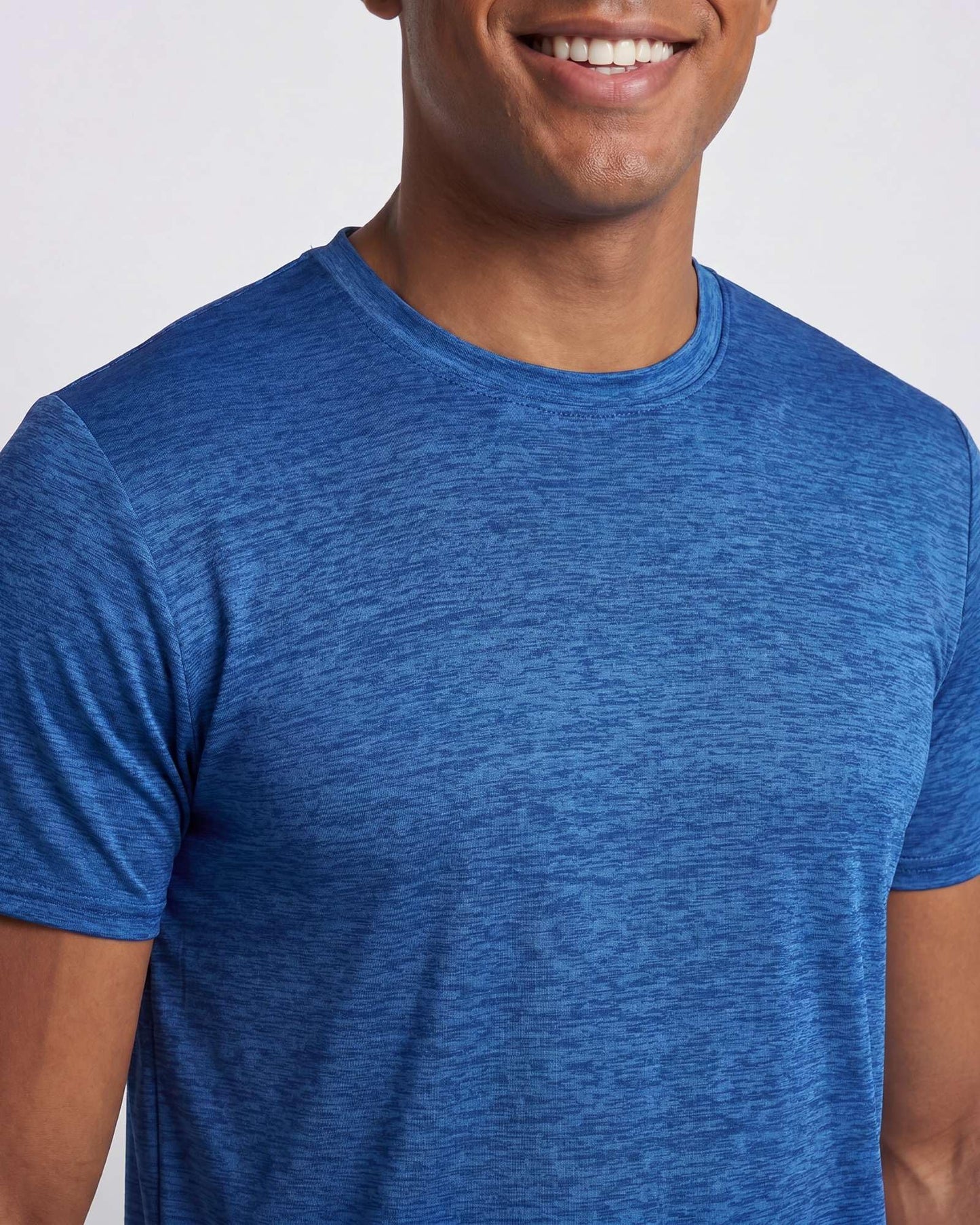 Real Essentials 5 Pack: Men's Dry-Fit Short Sleeve Crew Neck T Shirts Fitness Running Gym Workout Cool Exercise Athletic Tee, Set 10, Medium