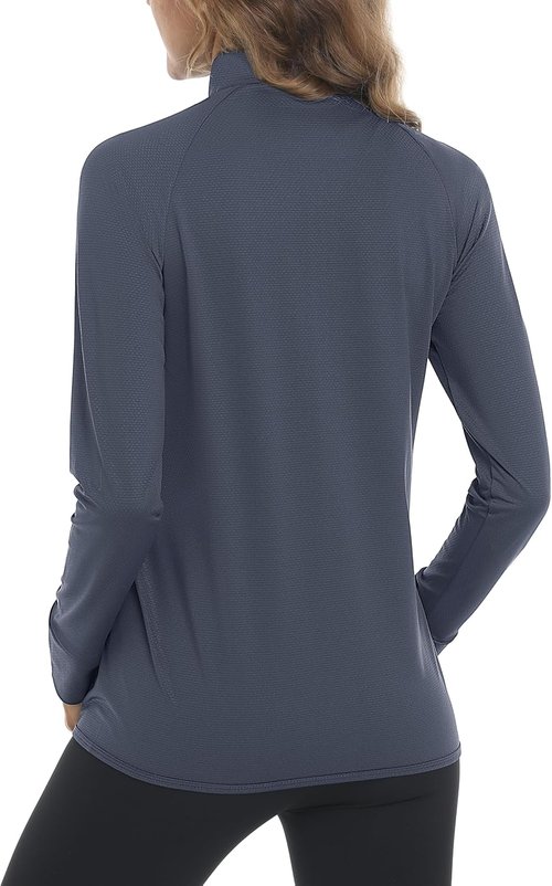 MAGCOMSEN Women's Lightweight Athletic Jacket - UPF 50+ Sun Protection, Full Zip, Long Sleeve, Perfect for Hiking