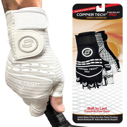 Copper Tech Pro Pickleball Gloves for Men & Women | Advanced Joint Support with Copper Compression |AAA Synthetic Leather Tennis, Badminton, & Racquetball