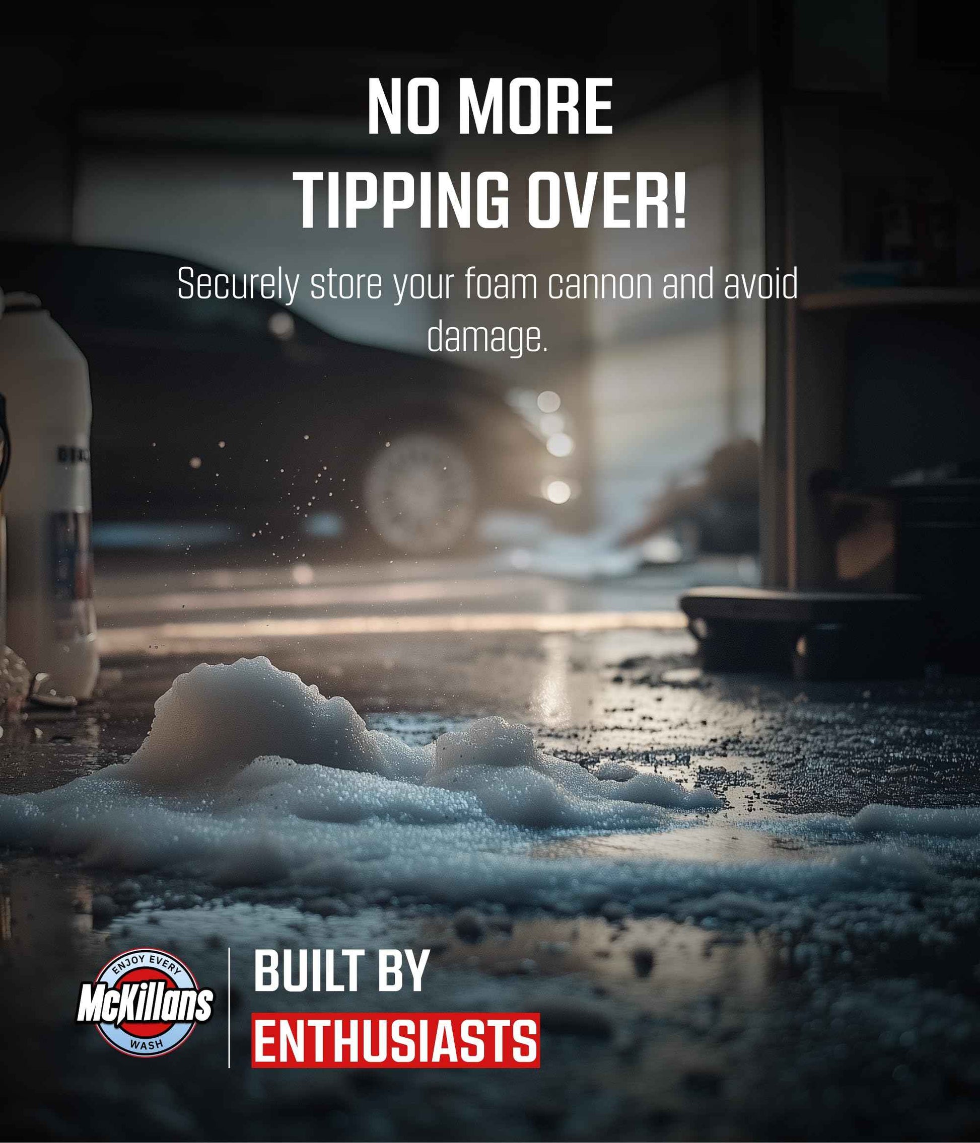 McKillans Automatic Foam Cannon Mount - 304 Stainless Steel - Automatic Quick Connect