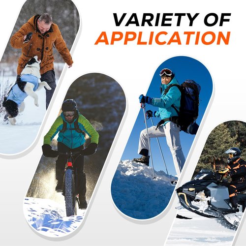 WASOTO Heated Gloves for Men Women,7.4V 22.2WH Electric Rechargeable Windproof Waterproof Touchscreen Heated Ski Gloves for Winter Outdoor Work Fishing Hiking Camping Cycling Driving Raynaud(L)