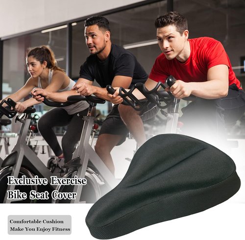 Geronmine Gel Bike Seat Cover - Padded Saddle Cushion for Men & Women | Comfortable for Indoor & Outdoor Cycling