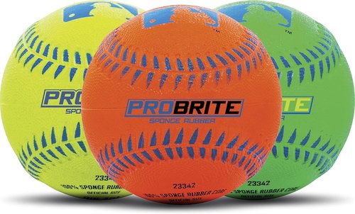 Franklin Sports - Pro Brite Neon Rubber Teeball - Youth T-Ball for Indoor & Outdoor Play