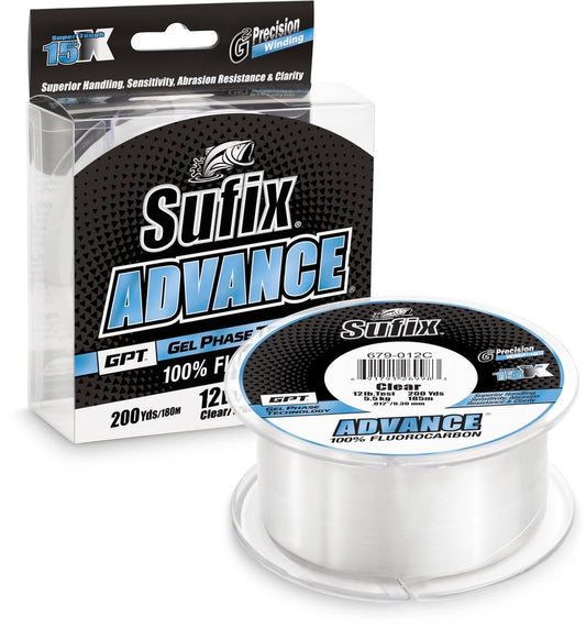 Sufix Advance Fluorocarbon 20 lb Clear - 200 Yds
