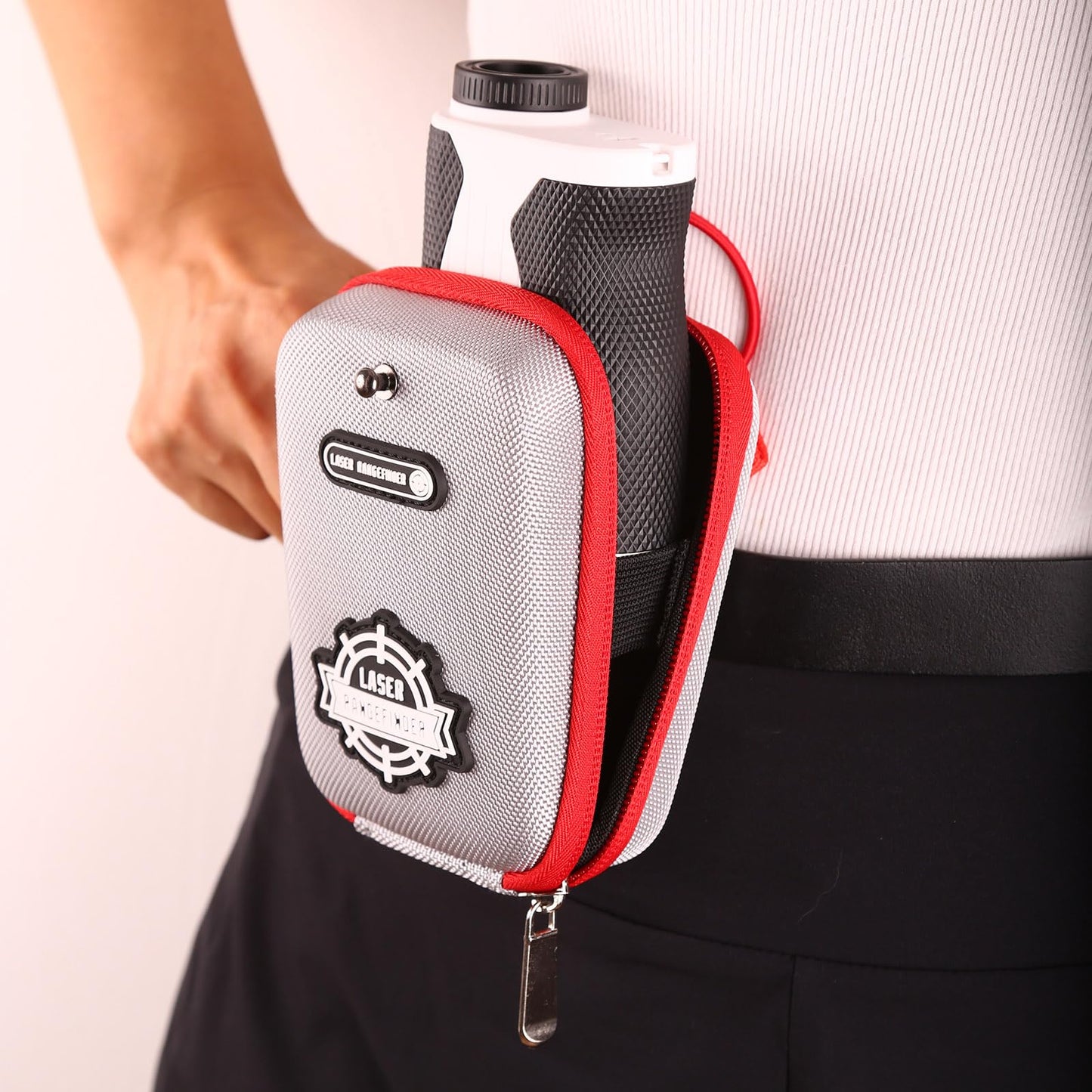 Ecomlively Golf Range Finder Case - Universal Protective Rangefinder Hard Case Compatible with Bushnell, Callaway, Garmin & More Rangefinders, Shockproof Anti-Scratch Rangefinder Pouch (Silver)