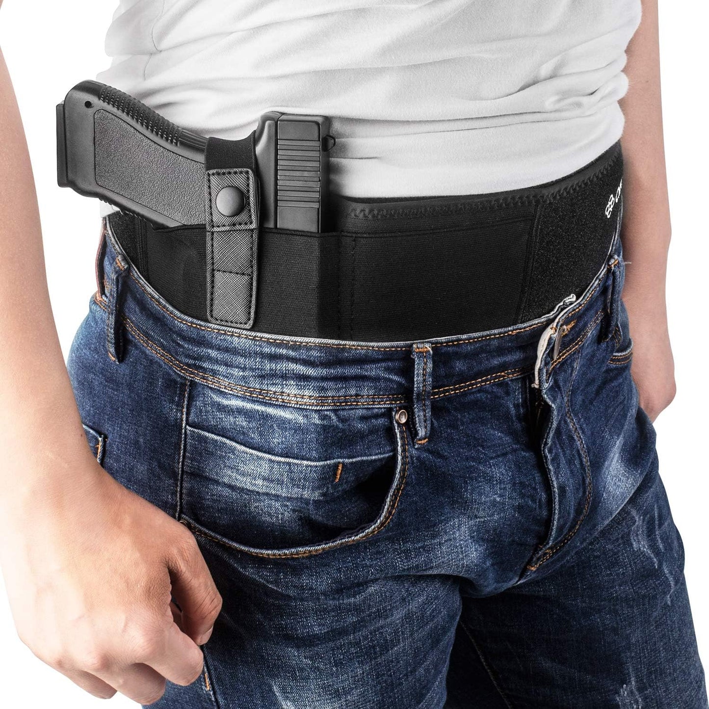Skiennix Belly Band Holster - Comfortable IWB Gun Holster for Men & Women | Fits Most Pistols & Revolvers