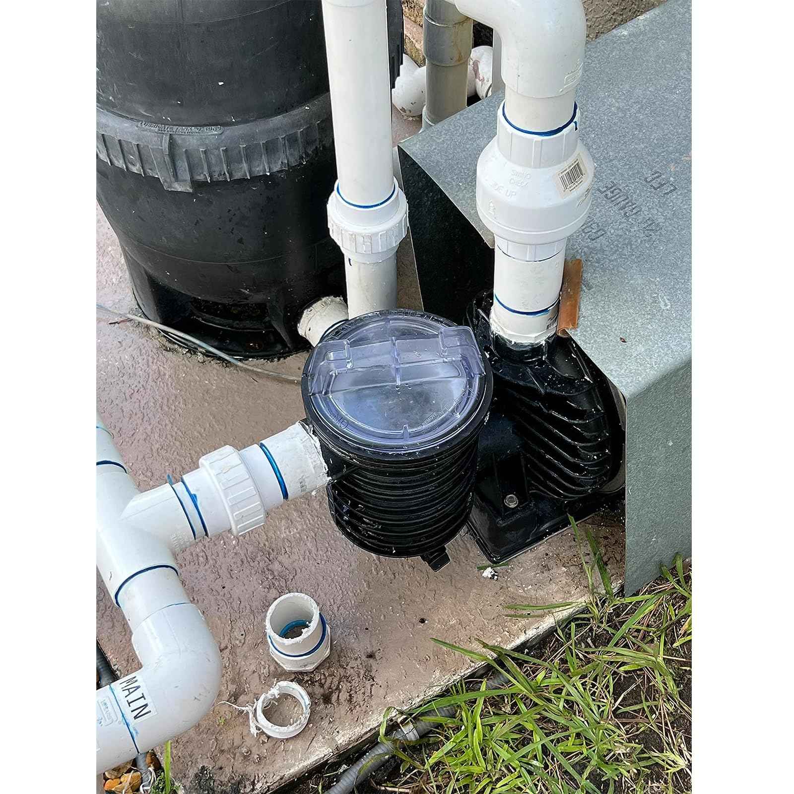 2 Pack 2" PVC Union Coupling Pipe Fitting (Socket x Socket) 2 Inch PVC Slip Union PVC Adapter Coupling Schedule 40, EPDM O-Ring, White