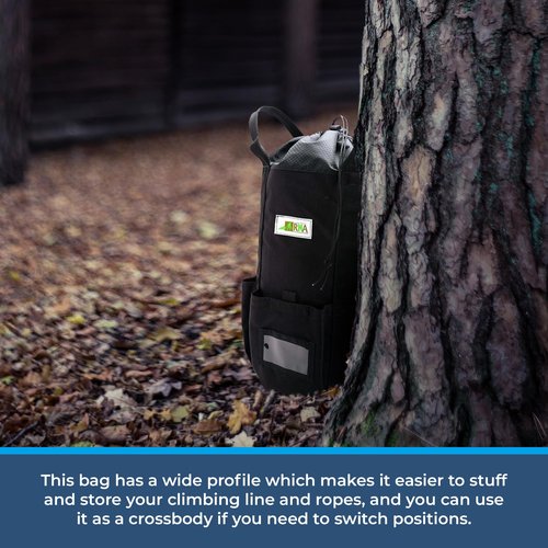 Rock-N-Rescue Arbor Rope Storage Bag - Rock and Tree Climbing Equipment, Arborist Gear, Bucket Style Backpack, Waterproof Nylon Material, Neon Green, 200'