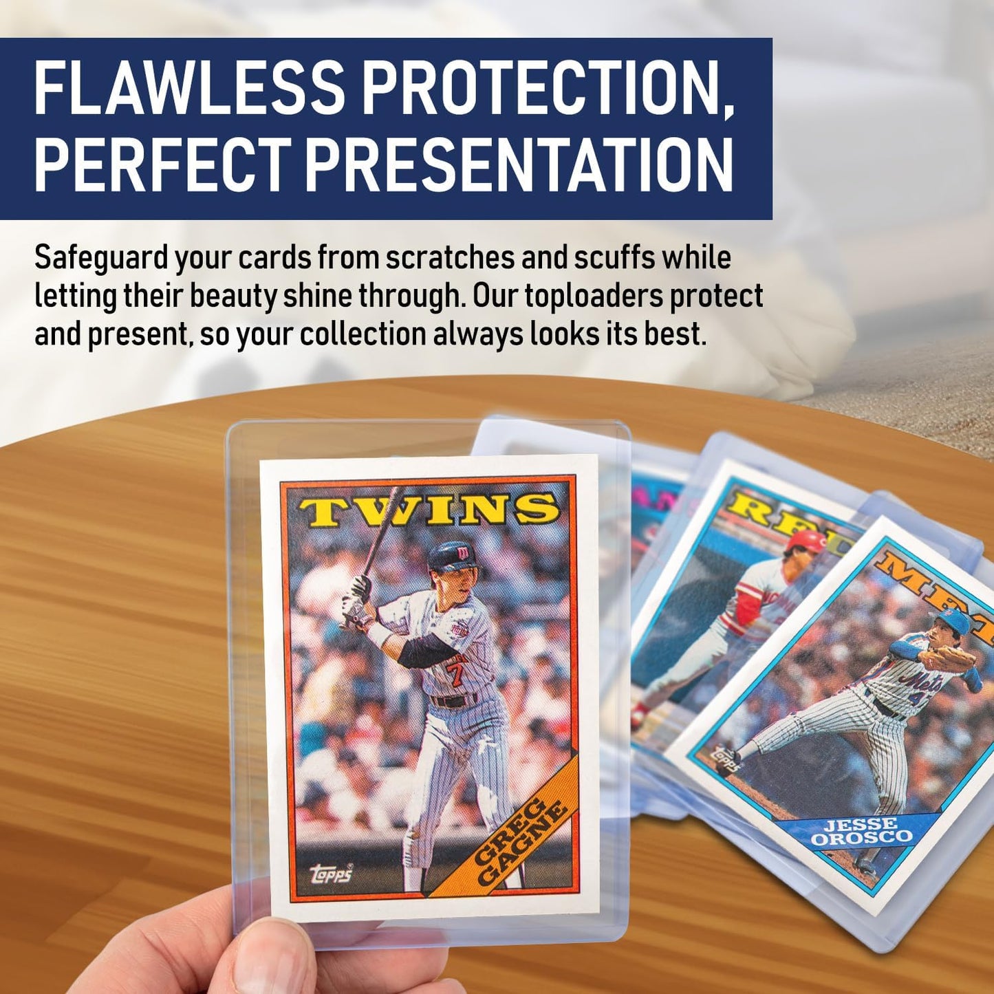 Premium Seamless 20PT Top Loaders - 360PT Thick Card Holders for Baseball & Trading Cards