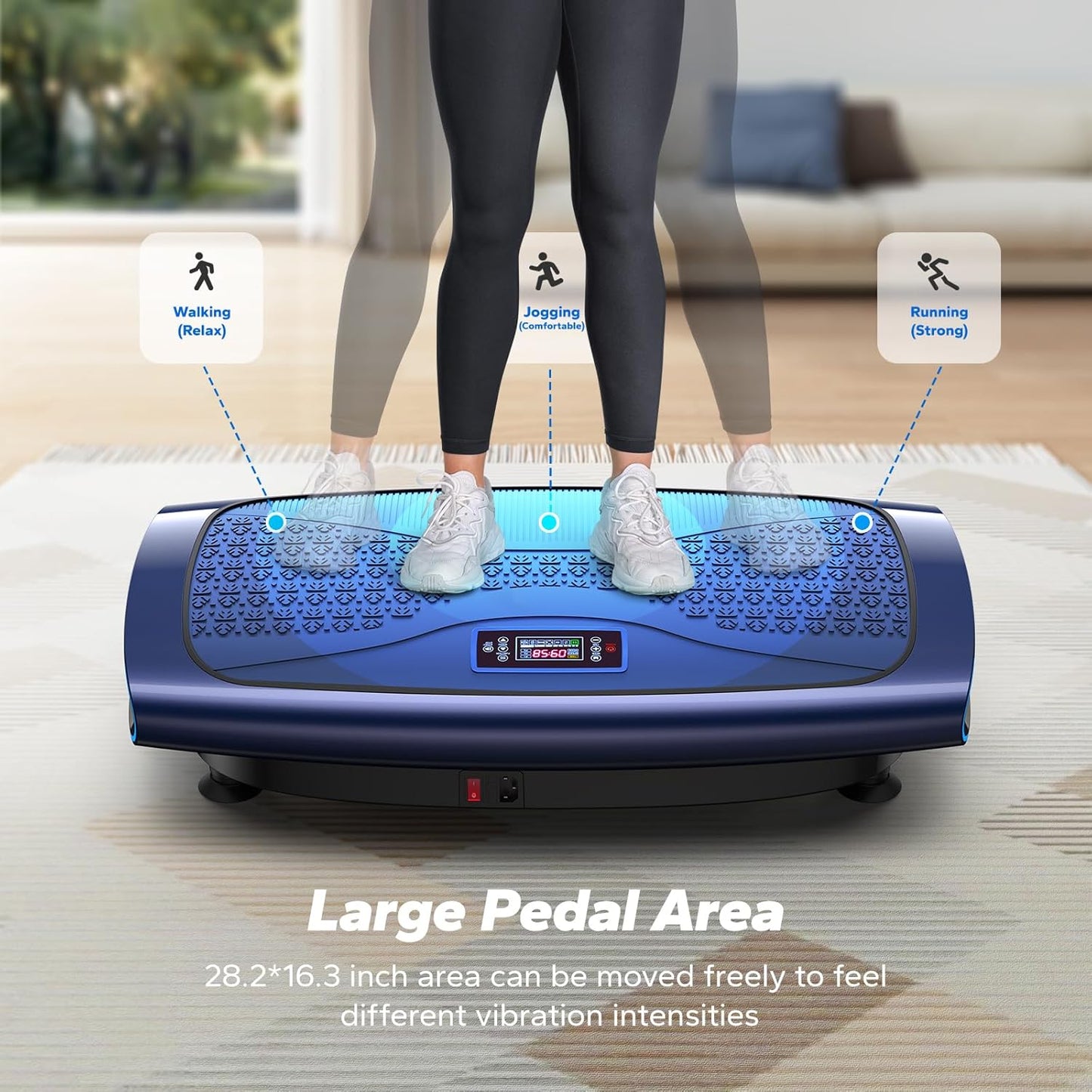 MERACH Vibration Plate Exercise Machine - 3D & 4D Whole Body Vibration for Weight Loss | Includes 2 Tension Ropes