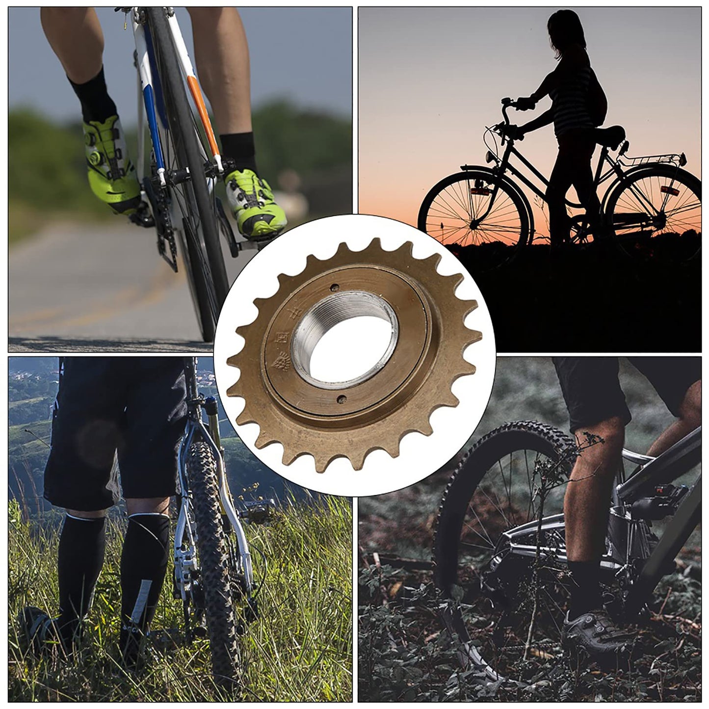 Demeras Flywheel Sprockets Parts, Flywheel Bike Rear Wheel Freewheel 22T Flywheel Sprocket Gear Cycling Modified Accessory, Electric modifiion Accessories