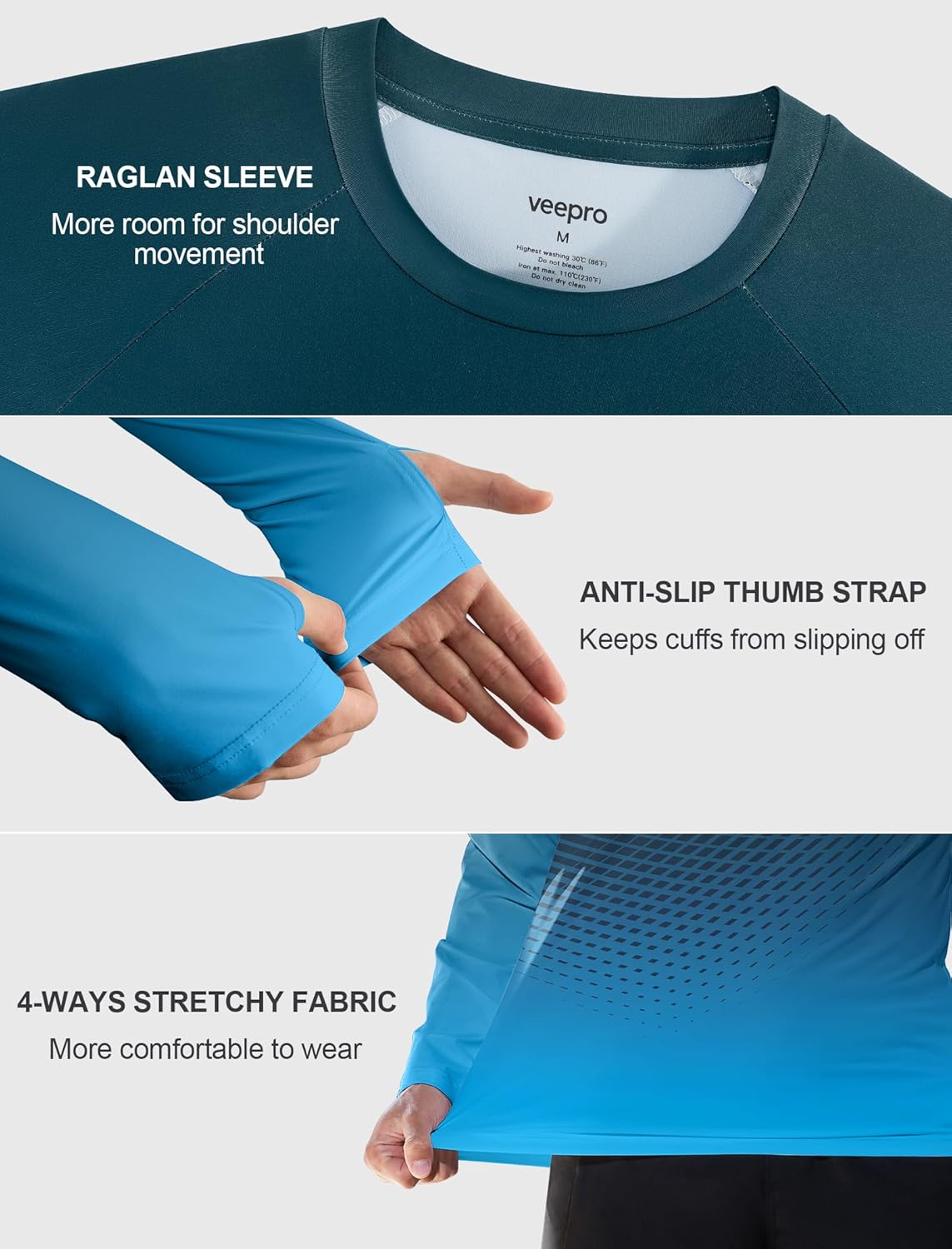 Skiennix Men's UPF 50+ Sun Protection Long Sleeve Rash Guard | Quick-Dry Lightweight Swim Shirt