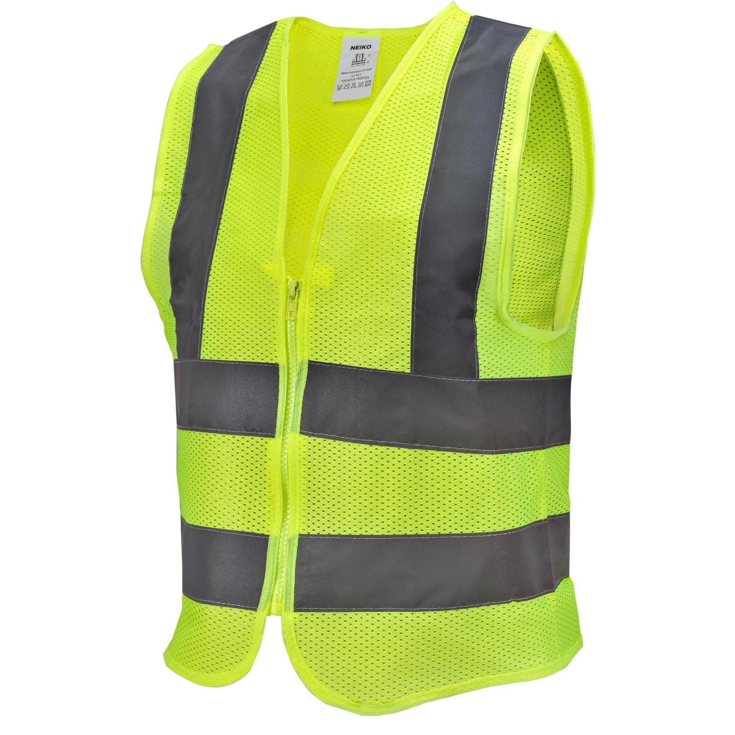 Neiko High Visibility Safety Vest ANSI Class 2, No Pocket, Neon Yellow, XX-Large (2XL)