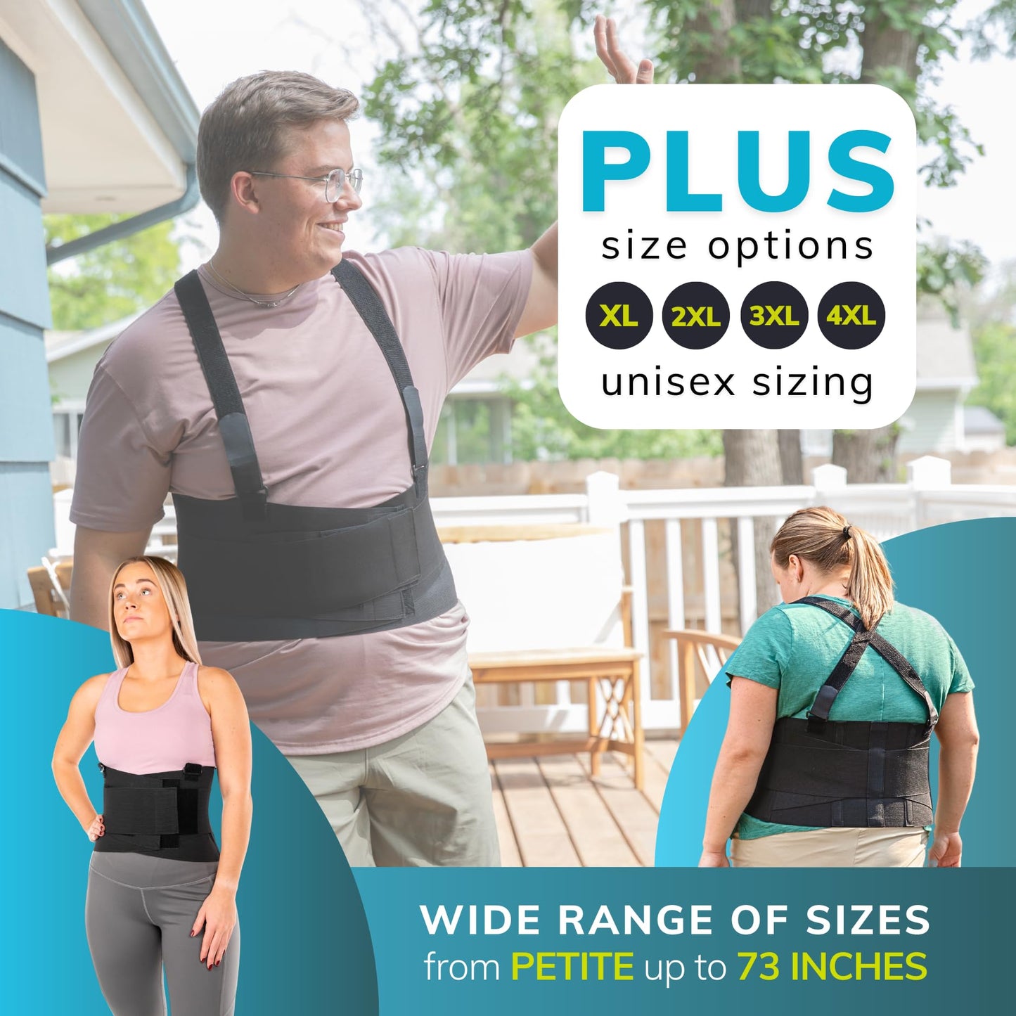 BraceAbility Work Back Brace - Removable Suspender Shoulder Straps for Heavy Lifting Safety - Industrial Lower Back Pain Protection Belt for Men and Women in Construction, Mover, Warehouse Jobs (4XL)