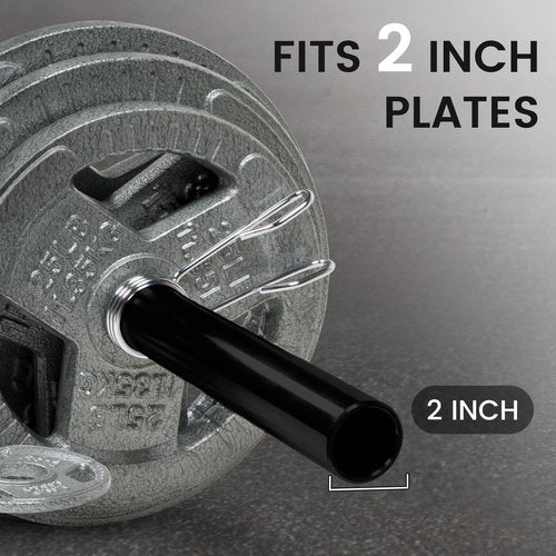 Fitvids Olympic Barbell Bar for Weightlifting and Power Lifting, 700 Pound Capacity, 5-Foot,Black