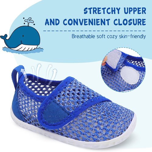 LeIsfIt Toddler Water Shoes - Breathable Quick-Dry Aqua Socks for Kids | Ideal for Beach & Pool Activities