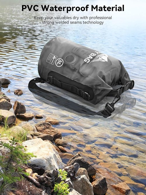 HEETA Waterproof Dry Bag - Lightweight Roll Top Storage for Travel | 5L/10L/20L/30L/40L Sizes