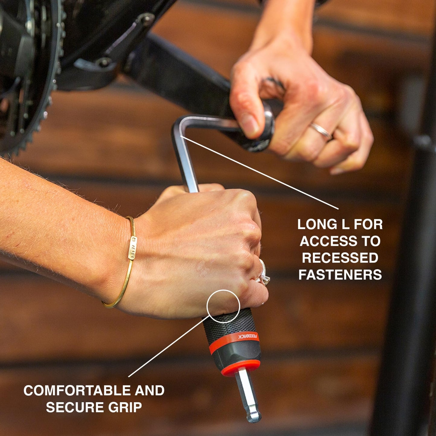 Feedback Sports | Bicycle L Handle Allen Wrench Tool | Ball-end For Quick Use And Angled Access Applications | 10mm Hex